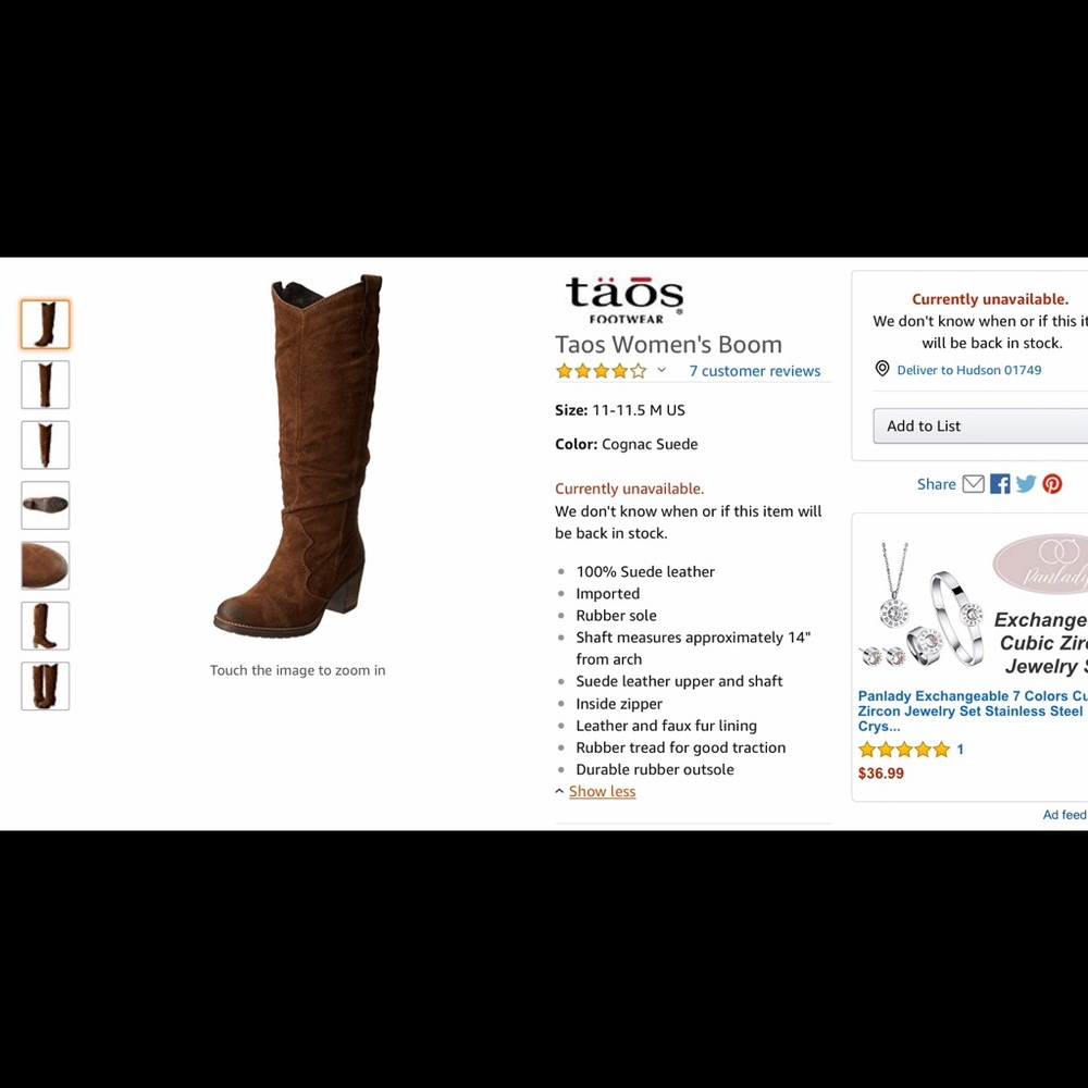 Taos, Knee High Suede Boots